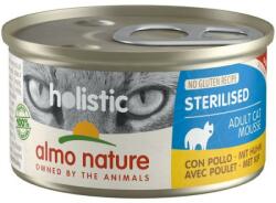 Almo Nature Holistic Cat, conserva pentru pisici sterilizate cu pui, set 12 X 85 g