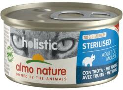 Almo Nature Holistic Cat, conserva pentru pisici sterilizate cu pastrav, set 12 X 85 g