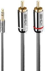 Lindy Кабел Lindy LNY-35337, от 3.5mm жак(м) към 2x RCA чинч(m), 10m, сив (LNY-35337)