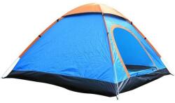 Cort camping "Pop-Up" pentru 3-4 persoane, 200x200x130 cm, Albastru/Portocaliu (TENT0423)