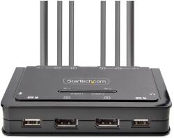 StarTech 2-Port Dual-Monitor DisplayPort Cable KVM Switch (C2-DD46-UA2-CBL-KVM)