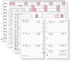  Gyűrűs kalendárium betét SATURNUS M311/F heti fehér lapos 2024