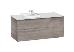 Roca Beyond 120 cm balos fürdőszoba bútor beépíthető mosdóval, texturált tölgy A851412402 (A851412402)