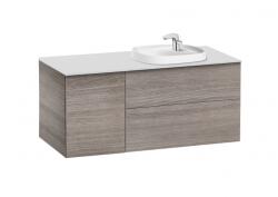 Roca Beyond 120 cm jobbos fürdőszoba bútor beépíthető mosdóval, texturált tölgy A851413402 (A851413402)