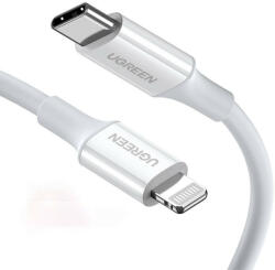 UGREEN US171 Lightning USB-C Kábel, 3A, 0.25m (fehér) (60746) - mi-one