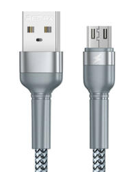 REMAX Cable USB Micro Remax Jany Alloy, 1m, 2.4A (silver) (RC-124m silver) - mi-one