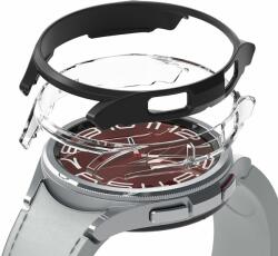  Védőkeret - Ringke Slim műanyag keret Samsung Galaxy Watch6 (43mm) okosórához átlátszó+fekete (2db) - tokgalaxis