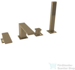 Bugnatese Atelier 4 üléses kádtöltő csaptelep zuhanyszettel, matt bronz 9455BO (9455BO)