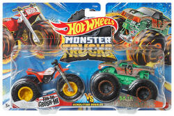 Mattel Hot Wheels - Monster Trucks Tri To Crush-Me vs Baja Buster dupla járm? csomag - Mattel FYJ64/HLT66