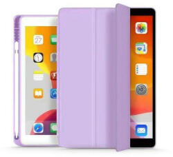 Apple iPad 10.2 (2019 / 2020 / 2021), mappa tok, Apple Pencil tartóval, Smart Case, lila - tok-shop