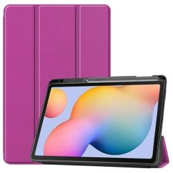 Samsung Tab S6 Lite 10.4 (2020 / 2022 / 2024) SM-P610 / P615 / P613 / P619 / P620 / P625, mappa tok, Trifold, érintőceruza tartó, lila