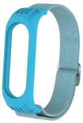 Xiaomi Mi Band 3 / Mi Band 4 / Mi Band 5 / Mi Band 6, textíl pótszíj, állítható, világoskék