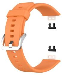 Huawei Watch Fit, szilikon pótszíj, állítható, narancssárga - tok-shop