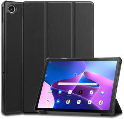 Lenovo Tab M10 Plus (10.61) (3. generáció) TB125 / TB128, mappa tok, Trifold, fekete - tok-shop