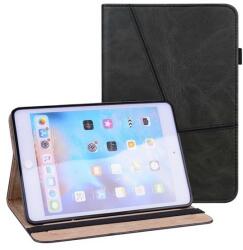 Apple iPad Mini (2021 / 2024) (8.3), mappa tok, stand, bőrhatású, koptatott, fekete