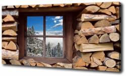  Wallmuralia. hu Vászonfotó Winter az ablakon 125x50 cm