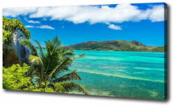 Wallmuralia. hu Vászon nyomtatás Seychelle-szigeteki parti 125x50 cm