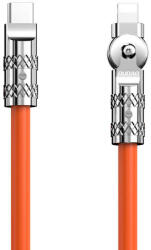 Dudao L24CL 120 W USB-C-Lightning kábel, forgatható véggel, 1 m (narancssárga)