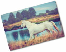 Wallmuralia. hu Üveg vágódeszka White horse-tó 2x40x52 cm
