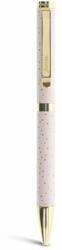 FILOFAX Golyóstoll, 0, 8 mm, arany színű klip, rózsaszín tolltest, FILOFAX "Confetti", fekete (NFX132707) - pritone