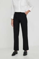 Answear Lab nadrág női, fekete, magas derekú egyenes - fekete XL - answear - 11 985 Ft