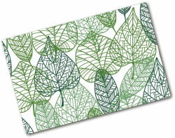  Wallmuralia. hu Edzett üveg vágódeszka Zöld levelek mintázata 2x40x52 cm