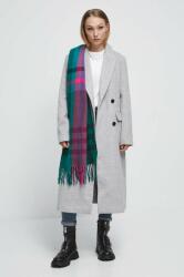 MEDICINE kabát gyapjú keverékből szürke, átmeneti, kétsoros gombolású - szürke XL - answear - 14 990 Ft