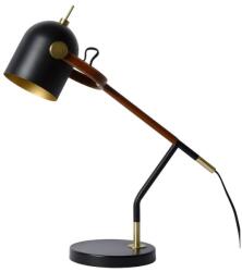 Lucide Waylon fekete-barna asztali lámpa (LUC-05627/01/30) E27 1 izzós IP20 (05627/01/30)