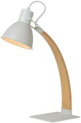 Lucide Curf fehér-barna asztali lámpa (LUC-03613/01/31) E27 1 izzós IP20 (03613/01/31)