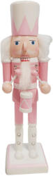 Karácsonyi Diótörő Figura, rózsaszín őr dobbal 25, 5 cm
