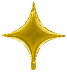 Partydeco Egyszínű csillag lufi 18" 45cm Arany csillag, csak levegővel tölthető (LUFI307089)
