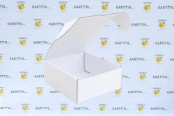 Szidibox Karton Csomagoló doboz, önzáró, postai kartondoboz 165x145x65mm fehér (SZID-00711)