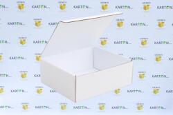 Szidibox Karton Csomagoló doboz, önzáró, postai kartondoboz 140x125x55mm fehér (SZID-01479)