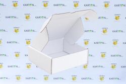 Szidibox Karton Csomagoló doboz, önzáró, postai kartondoboz 110x100x40mm fehér (SZID-01478)
