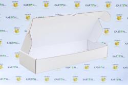 Szidibox Karton Csomagoló doboz, önzáró, postai kartondoboz 300x105x45mm fehér (SZID-01207)