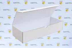 Szidibox Karton Csomagoló doboz, önzáró, postai kartondoboz 305x115x65mm fehér (SZID-01482)