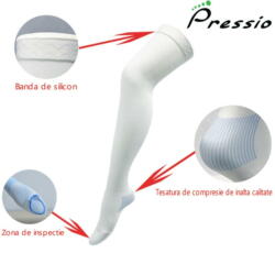 Pressio Ciorapi Compresivi Anti-embolism Pressio AG alb (XZ1302)