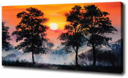 Wallmuralia. hu Vászon nyomtatás Sunset erdő 100x50 cm