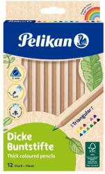 Herlitz Színes ceruza / 12 szín Trio vastag natúr