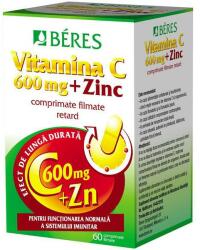BÉRES Vitamina C 600 mg Retard + Zinc - Beres, 60 comprimate