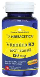 Herbagetica Vitamina K2 MK7 Naturala 120 mg Herbagetica, 60 capsule vegetale