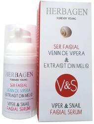 Herbagen Ser Facial cu Venin de Vipera si Extract din Melc Herbagen, 30g