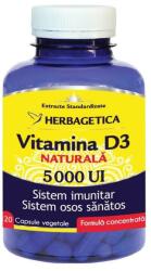 Herbagetica Vitamina D3 Naturala 5000 UI Herbagetica, 120 capsule vegetale