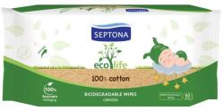 SEPTONA Servetele Umede Biodegradabile pentru Bebelusi - Septona Eco Life 100% Cotton Biodegradable Wipes, 60 buc