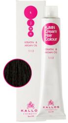 Kallos Vopsea Permanenta - Negru - Kallos KJMN Cream Hair Colour nuanta 1.0 Black 100ml