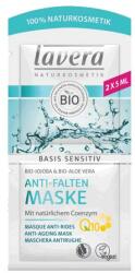 Lavera Masca Antirid pentru Toate Tipurile de Ten cu Coenzima Q10 Basis Sensitiv Lavera, 2 x 5 ml Masca de fata