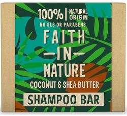 Faith in Nature Sampon Solid Nutritiv cu Cocos si Unt de Shea pentru Par Uscat Faith in Nature, 85 g