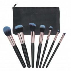Mimo Set 7 Pensule Negre pentru Machiaj - Mimo Makeup Brush Black, 7 buc