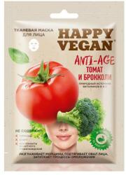 Fitocosmetic Masca Textila Anti-age cu Rosii, Broccoli si Extracte Vegetale Happy Vegan Fitocosmetic, 25 ml Masca de fata