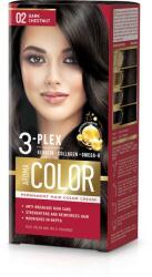 Aroma Vopsea Crema Permanenta - Aroma Color 3-Plex Permanent Hair Color Cream, nuanta 02 Dark Chestnut, 90 ml